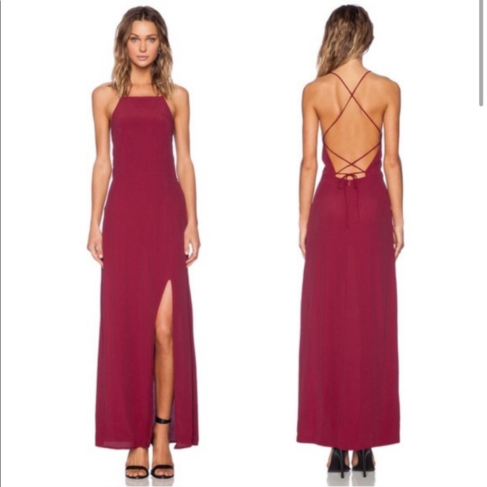 Faithful The Brand Hey Beau red maxi dress xs